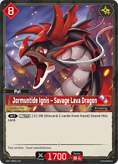 Jormuntide Ignis - Savage Lava Dragon EBP01-001 Palworld TCG card