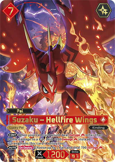 Suzaku - Hellfire Wings EBP01-002SP Palworld TCG card