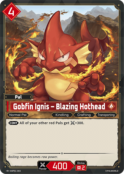 Gobfin Ignis - Blazing Hothead EBP01-003 Palworld TCG card