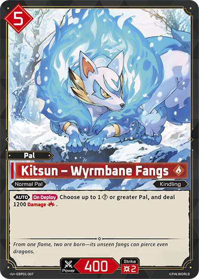 Kitsun - Wyrmbane Fangs EBP01-007 Palworld TCG card