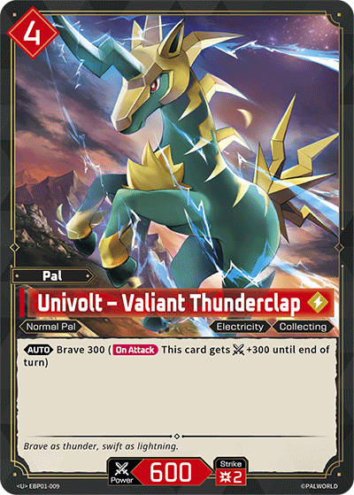 Univolt - Valiant Thunderclap EBP01-009 Palworld TCG card