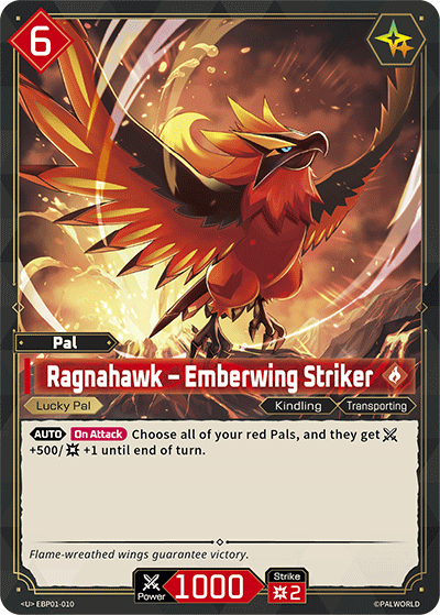 Ragnahawk - Emberwing Striker EBP01-010 Palworld TCG card