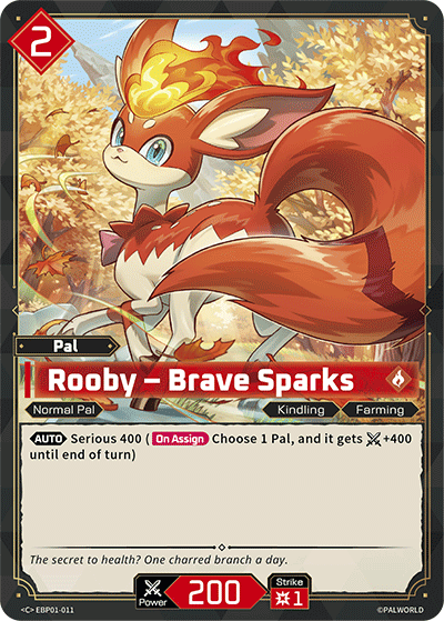 Rooby - Brave Sparks EBP01-011 Palworld TCG card