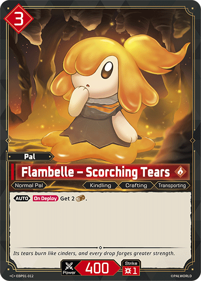 Flambelle - Scorching Tears EBP01-012 Palworld TCG card