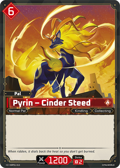 Pyrin - Cinder Steed EBP01-013 Palworld TCG card