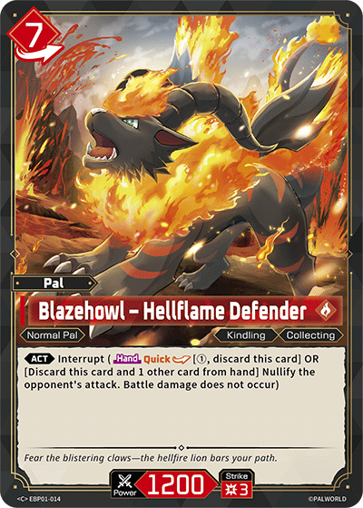 Blazehowl - Hellflame Defender EBP01-014 Palworld TCG card