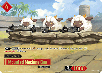 Mounted Machine Gun EBP01-015SP Palworld TCG card