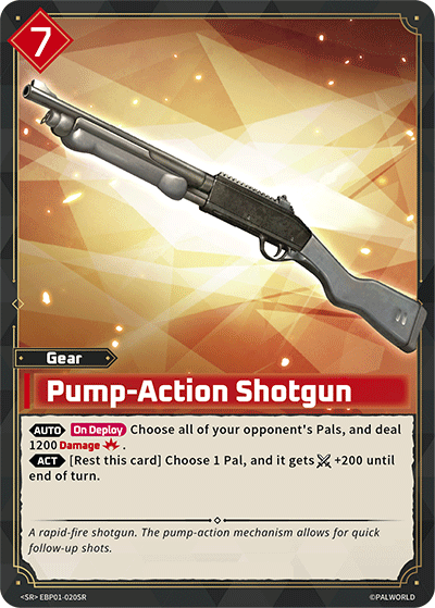 Pump-Action Shotgun EBP01-020SR Palworld TCG card