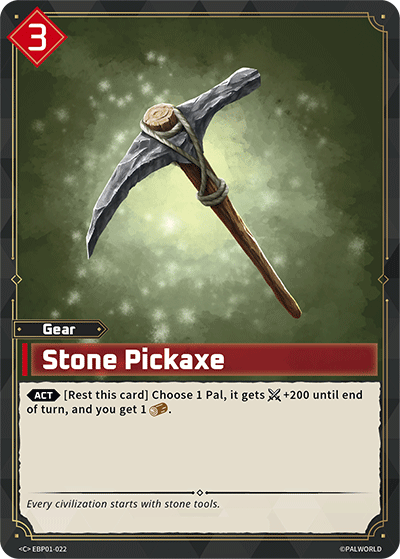 Stone Pickaxe EBP01-022 Palworld TCG card