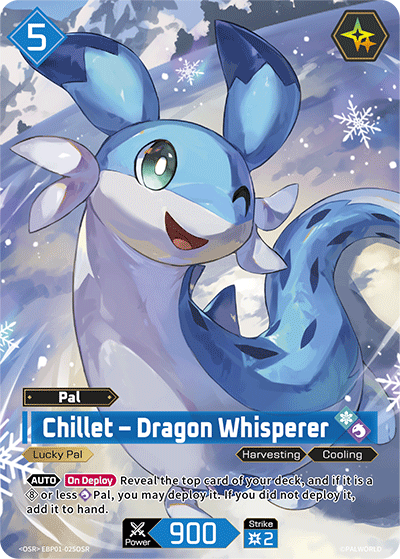Chillet - Dragon Whisperer EBP01-025OSR Palworld TCG card