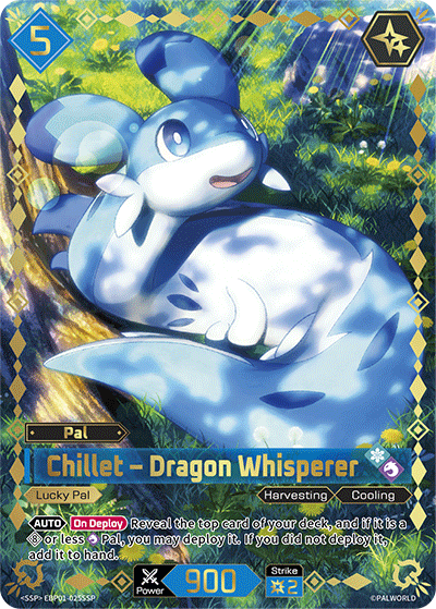Chillet - Dragon Whisperer EBP01-025SSP Palworld TCG card