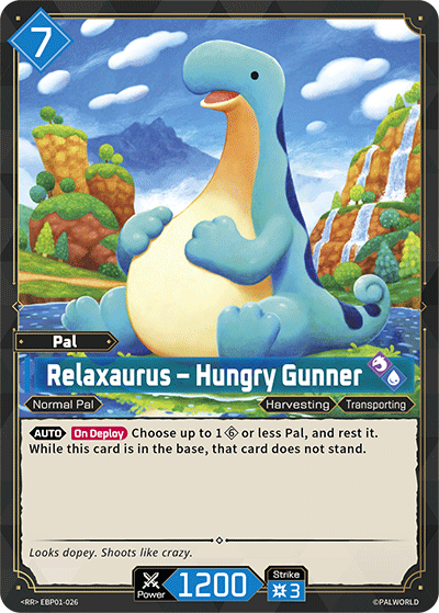 Relaxaurus - Hungry Gunner EBP01-026 Palworld TCG card
