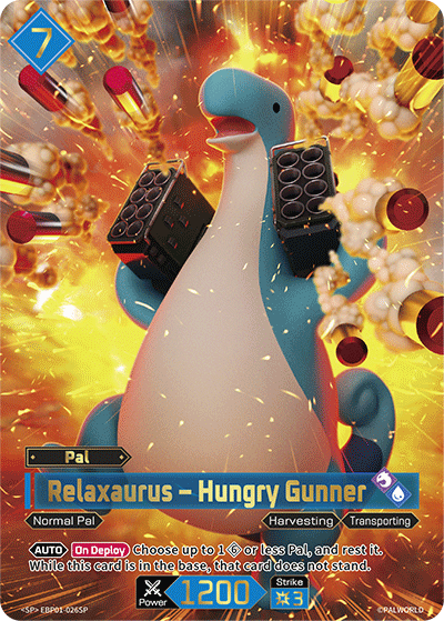Relaxaurus - Hungry Gunner EBP01-026SP Palworld TCG card