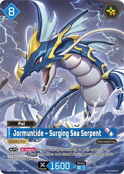 Jormuntide - Surging Sea Serpent EBP01-027OSR Palworld TCG card