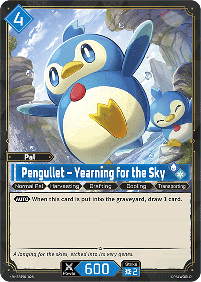 Pengullet - Yearning for the Sky EBP01-028 Palworld TCG card