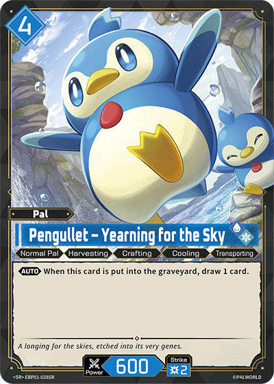 Pengullet - Yearning for the Sky EBP01-028SR Palworld TCG card
