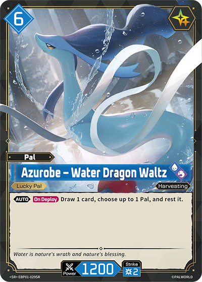 Azurobe - Water Dragon Waltz EBP01-029SR Palworld TCG card