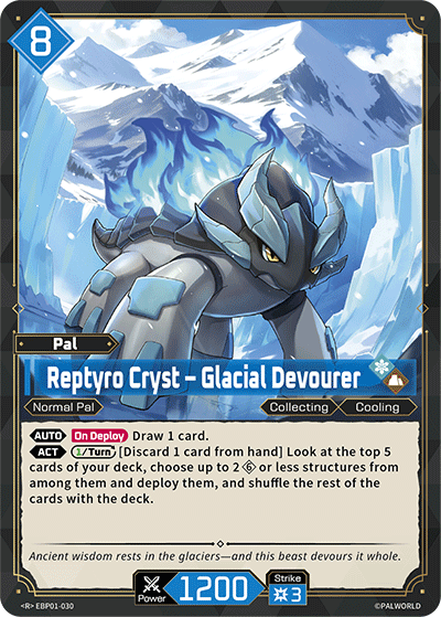 Reptyro Cryst - Glacial Devourer EBP01-030 Palworld TCG card