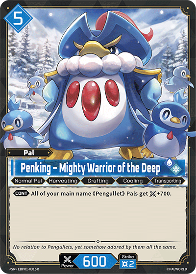 Penking - Mighty Warrior of the Deep EBP01-031SR Palworld TCG card