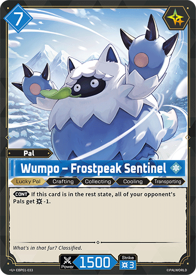 Wumpo - Frostpeak Sentinel EBP01-033 Palworld TCG card