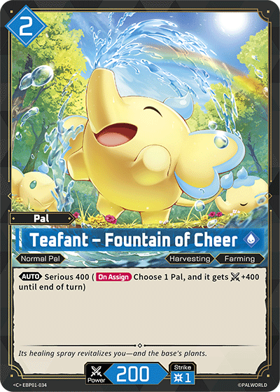 Teafant - Fountain of Cheer EBP01-034 Palworld TCG card