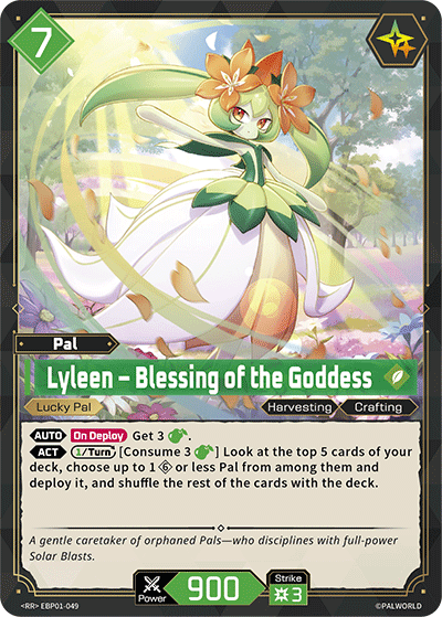 Lyleen - Blessing of the Goddess EBP01-049 Palworld TCG card