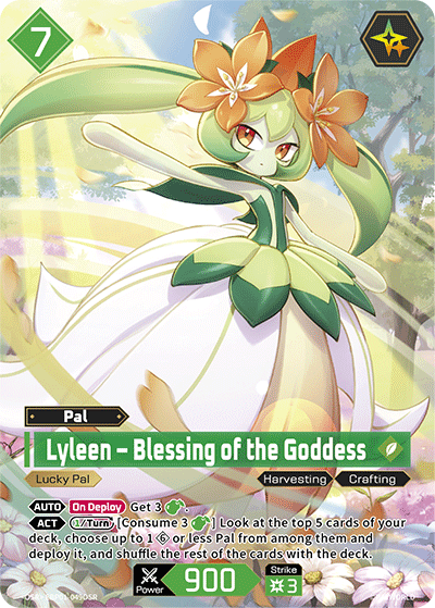 Lyleen - Blessing of the Goddess EBP01-049OSR Palworld TCG card