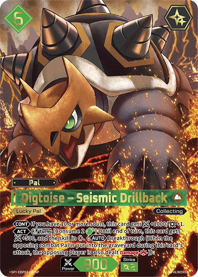 Digtoise - Seismic Drillback EBP01-050SP Palworld TCG card