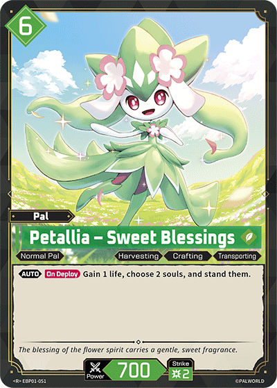 Petallia - Sweet Blessings EBP01-051 Palworld TCG card