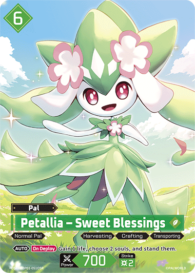 Petallia - Sweet Blessings EBP01-051OSR Palworld TCG card