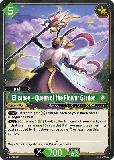 Elizabee - Queen of the Flower Garden EBP01-053 Palworld TCG card