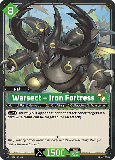 Warsect - Iron Fortress EBP01-054SR Palworld TCG card