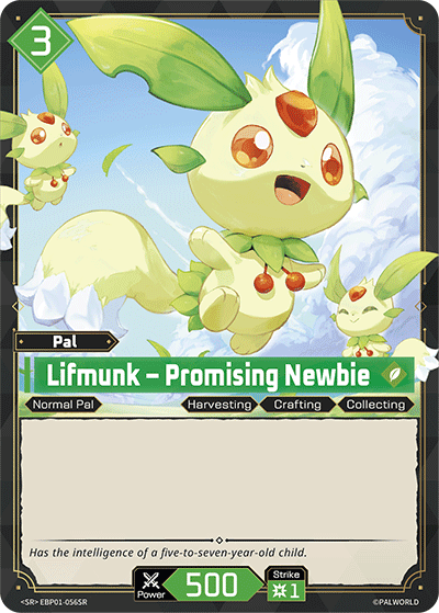 Lifmunk - Promising Newbie EBP01-056SR Palworld TCG card