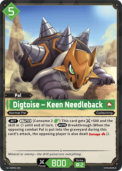 Digtoise - Keen Needleback EBP01-059 Palworld TCG card