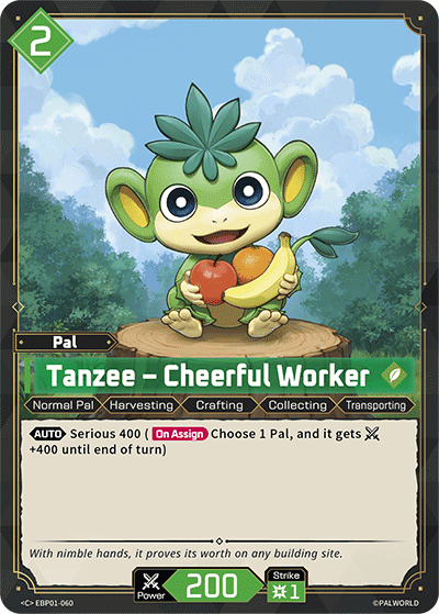 Tanzee - Cheerful Worker EBP01-060 Palworld TCG card