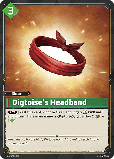 Digtoise's Headband EBP01-068 Palworld TCG card