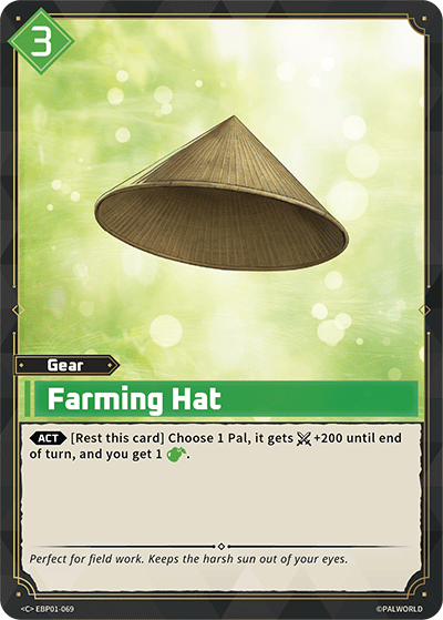Farming Hat EBP01-069 Palworld TCG card