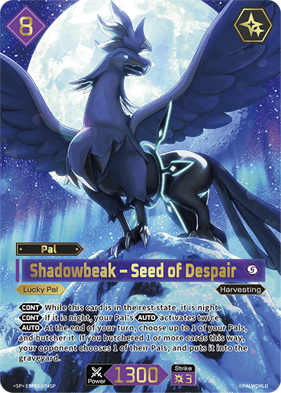 Shadowbeak - Seed of Despair EBP01-074SP Palworld TCG card