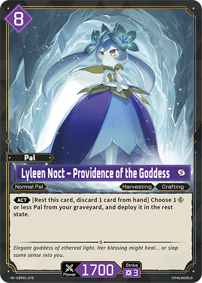Lyleen Noct - Providence of the Goddess EBP01-078 Palworld TCG card