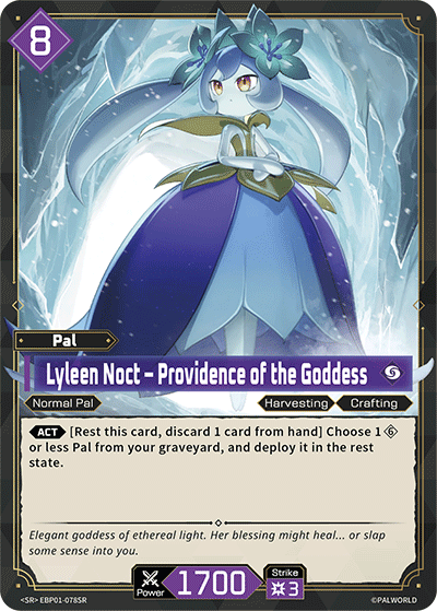 Lyleen Noct - Providence of the Goddess EBP01-078SR Palworld TCG card