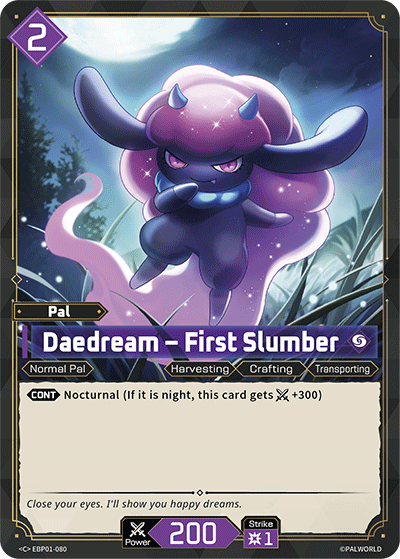 Daedream - First Slumber EBP01-080 Palworld TCG card