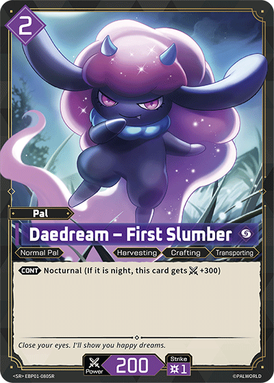 Daedream - First Slumber EBP01-080SR Palworld TCG card