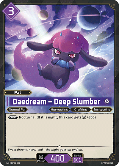 Daedream - Deep Slumber EBP01-082 Palworld TCG card
