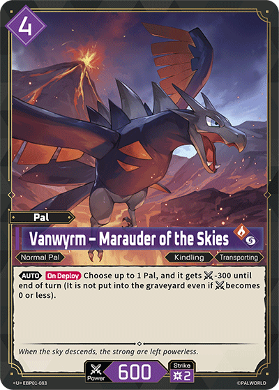 Vanwyrm - Marauder of the Skies EBP01-083 Palworld TCG card