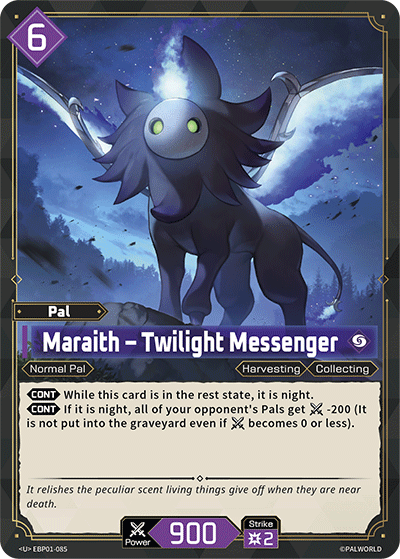Maraith - Twilight Messenger EBP01-085 Palworld TCG card