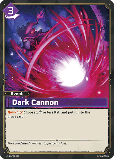 Dark Cannon EBP01-096 Palworld TCG card