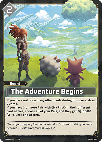 The Adventure Begins EBP01-100SR Palworld TCG card
