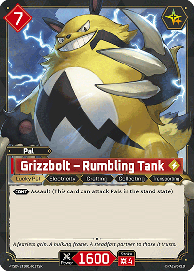 Grizzbolt - Rumbling Tank ETD01-001TSR Palworld TCG card