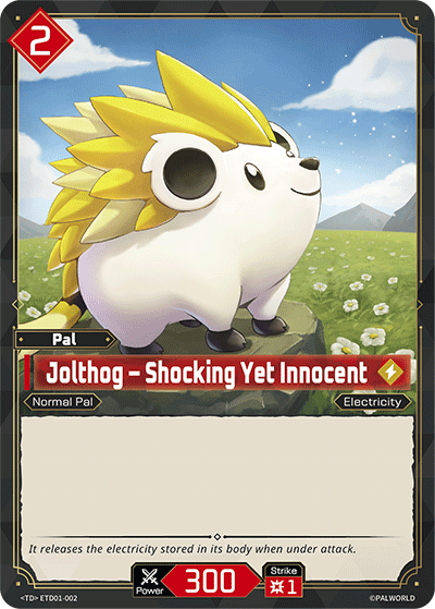 Jolthog - Shocking Yet Innocent ETD01-002 Palworld TCG card