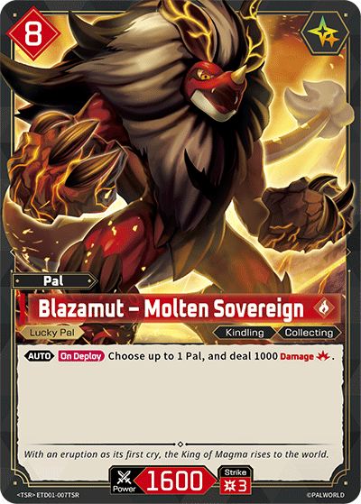 Blazamut - Molten Sovereign ETD01-007TSR Palworld TCG card